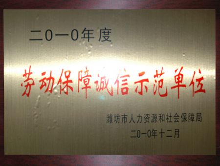 点击查看详细信息<br>标题：劳动保障诚信示范单位 阅读次数：8718